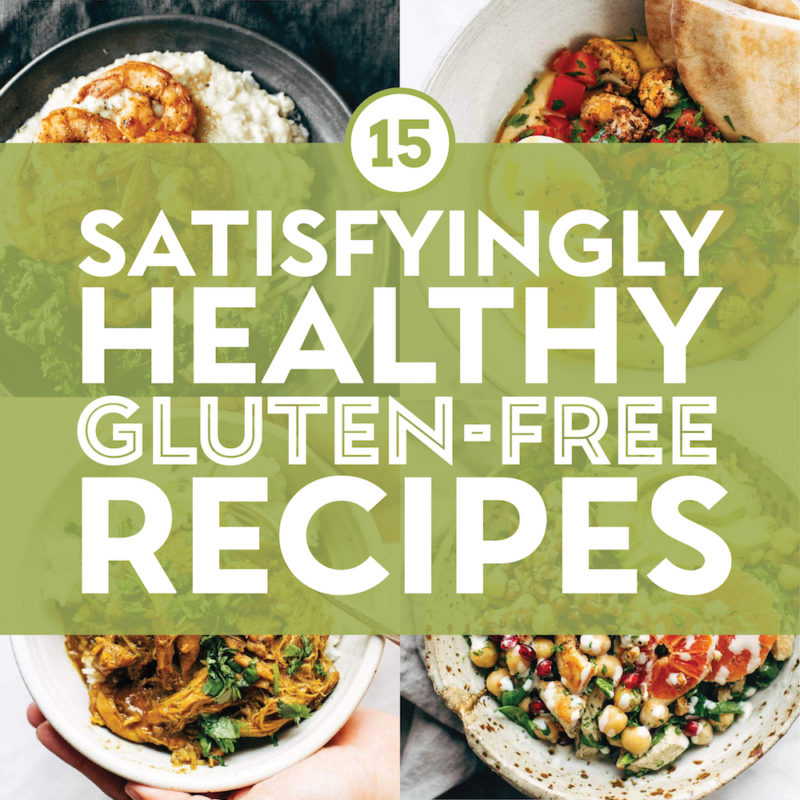 Gluten free recipes in a collage.