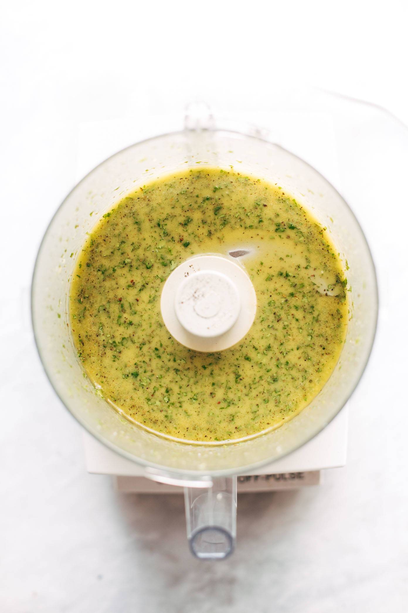 Blended sauce ingredients.